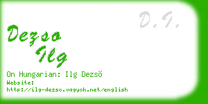 dezso ilg business card
